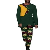 Afrički muški ispisani odijelo i pantalone Ležerne prilike Tradicionalna odjeća Wyn1809