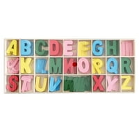 Dianhelloya drveni broj Engleski slovo Građevinski blokovi Kids rano obrazovanje Puzzle igračka 9