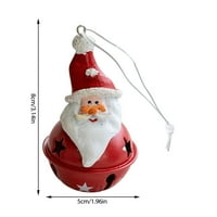 Fonwoon Santa Claus Snowman Bell Privjesak Iron Decoration Božićno stablo Privjesak ukras