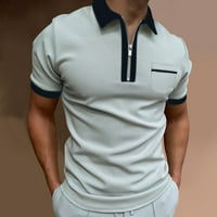 Polo majica za muškarce muško ljetno čvrsto ispisati majicu Okrenite majicu kratkih rukava kratkih rukava