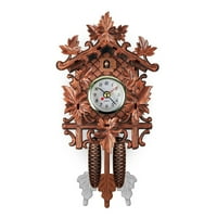 Wirlsweal Drveni zidni sat Precizan ukrasni nordijski stil antique drveni viseći sat za dnevni boravak