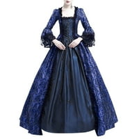 Voncos Vintage ženska haljina čipkasti patchwork srednjovjekovna renesansa gotička viktorijanska haljina
