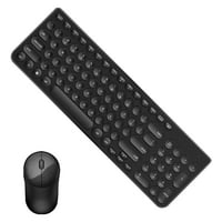 DiDO tipkovnice Set miša Bežični računar Ured MUTE GAMING MICE tastatura sa okruglim tastaturama, crna