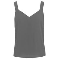 Dqueduo ženski vrhovi bez rukava V-izrez Majica s majicom labavi Ležerne prilike plus veličine Cisterna