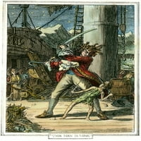 Barrie: Peter Pan, 1911. nswordfight između Petra i kapetane. Ilustracija Francis D. Bedford za izdanje
