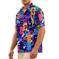 Muški kratki rukav 80S90S Havajska majica COLL SOFT CARTION Ljetna majica za muškarce Žene za dnevno