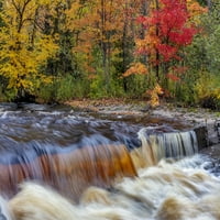 Jeseni rijeka Struk u blizini Alberta na gornjem poluotoku Michiganu, USA Poster Print Chuck Haney