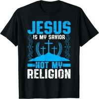 Isus je moj spasitelj hrišćanin koji vjeruje u majicu crna 4x-velika
