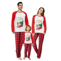 Baywell Porodična božićna pidžama, božićni PJS za odmor Xmas Sleep White S-2xl