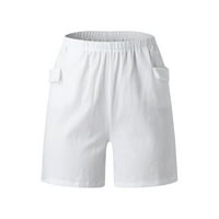 Eashery Womens Capri hlače Ležerne hlače plus veličina teretnih pantnih hlača Srednje rastezalne hlače