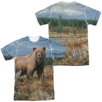 Wild Wings Rebintiate Brown Bear's Jesen sjaj za odrasle 2-strana print majica