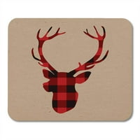 Crveni božićni drveni jelen na Craft Antler Black MousePad Mouse Pad Mouse Mat