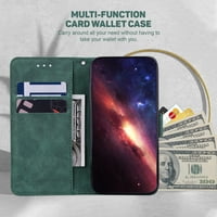 Nalacover kompatibilan za iPhone Pro novčanik, luksuzno PU kožnog udara (magnetska kopča] Flip poklopac s [nosačem kartica] [Kickstand Feature] Geometrijski reljefni uzorak Folio futrola, zelena