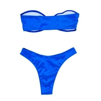 Aiyuq.u Žene Bandeau zavoj bikini set push up brazilski kupaći kostimi za kupaći kostim bikinija odjeća