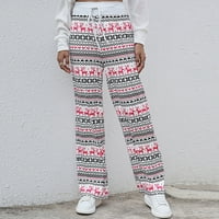 ŽENA PAINT Ženska ležerna modna labava čipkasti božićne pidžame pidžame, veličine xxl