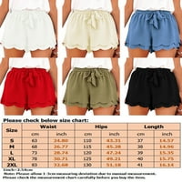 Voguele žene kratke vruće hlače Elastična struka Dno Bermuda Mini pantni dnevni boravak Ljetni plažni