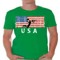 Awkward Styles Košarka US Men Majica Ja sam američka vintage USA zastava za muškarce Dan nezavisnosti