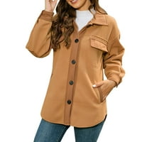 Petort Tops Tunika - Blazer jakne za žene lagane dugih rukava otvorene prednje jakne A, L