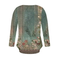 Safuny ženske fit vrhovi padaju nabrani patchwork casual cofy praznični trendy košulje cvjetni tiskani