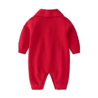 Postavite odjeću za bebe Unise Baby Novorođeni pamuk Pleteni džemper Romper dugih rukava sa toplim setom