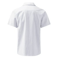 Outfmvch s dugim rukavima za muškarce mužjak Havaii majica pamučna posteljina majica dolje košulja Tropical