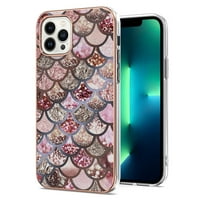 iPhone Pro Case, otporan na udarce mekani TPU luksuzni mramorni uzorak bežično punjenje Viši dimenzionalni
