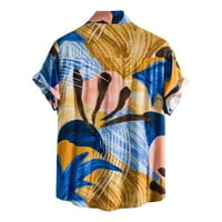 Muškarci Havaji za ispis bluza za bluzu Spring kratki rukav labavi ovratnik za muške majice Muške majice Majice Plaža Dnevna odjeća