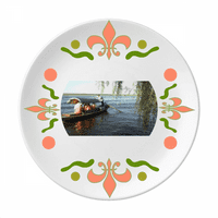 Sunset Boat Art Deco modna cvijeća keramika ploča tabela za večeru