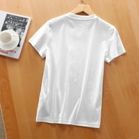 Preko poticajne mame klubove Ljetni grafički čaj za žene, udobna majica kratka rukava sa modnim škrinskim