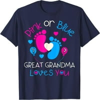 Ružičasta ili plava velika baka voli majicu s rodom otkriva majicu