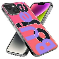 Apple iPhoneot otporan na hibridu zaštitni telefon, ružičasti ljubičasti čist smiješni tekst citat boujee poklopac