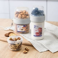 Betterz Dvostruki slojevi Kontejner za hranu Višenamjenski prozirni prijenosni jogurt žitarice za bebe