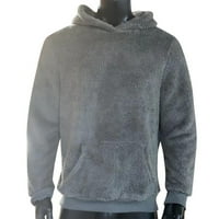 Dukseve Leey-World za muškarce Zip up muški džemper zatvarač up prugasti pulover jesen zimski blok u boji polo dukseri sivi, 3xl