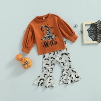 Arvbitana Toddler Djevojka Halloween Set odjeće, dukserica s dugim rukavima + pastene paste pantalone
