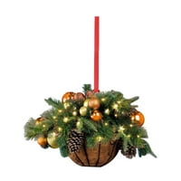 PRE-LITNI Umjetni božićni viseći korpi Privjesni božićni ukrasi za oblaganje Viseći ukras poklon