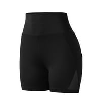 DrpGunly Workhout Shorts High Squist joga kratke hlače sa bočnim džepovima Trender Trgovine Kompresija