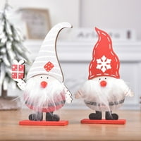 Farfi božićni dekor sastavljen drvenim oslikanim obojenim deviznim remencima u GNOME
