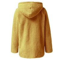 Ležerni kaput za žene - Outerwear Fuzzy topla jakna Solid Curtleneck s dugih rukava Puni zip Overcoat