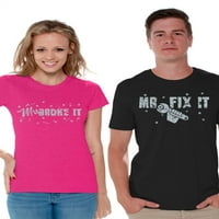 Neugodne stilove MRS-a ga je slomio i g. Fi it majica za parove g. I gospođa smiješna podudaranja T