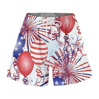 Yuwull Američka zastava za žene 4. jula Patriotske kratke hlače Lagane kratke hlače za žene Dan nezavisnosti