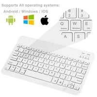 U lagana ergonomska tastatura sa pozadinskim RGB svjetlom, višestruko tanka punjiva tastatura Bluetooth