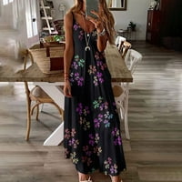 Leesechin ponude ljetne haljine za žene dame plus veličine elegantna ljuljačka kratkih rukava s kratkim