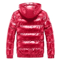 SNGXGN muške lagane pakiranje jakne naduvane jakne vrhovi zimskih toplih muških jakne, crvena, veličine