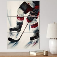 Art DesimanArt Hokejski igrač na ledu tokom igre III Sport Hokej Canvas Art Print - paneli
