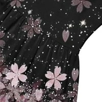 Ljeto midi linijska haljina za žene Prodaja cvjetni print Vintage Fit bez rukava bez rukava za odmor