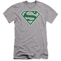 Superman - Zeleni i bijeli štit - premium tanka fit majica kratkih rukava - X-velika