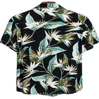 Colisha Muška boemijska plaža Havajski vrhovi Tropički ljetni gumb s kratkim rukavima down majica Ležerne prilike za odmor za odmor T-majice Bluza