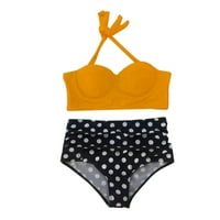 Ženski kupaći kostimi Moda Halter bikini set visoki struk cvjetni ispis kupaćih odijela za žene