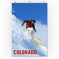 Kolorado - skijaš - lampionska preša fotografija
