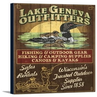 Jezero Ženeva, Wisconsin - Loon Outfitters - Lantern Press poster